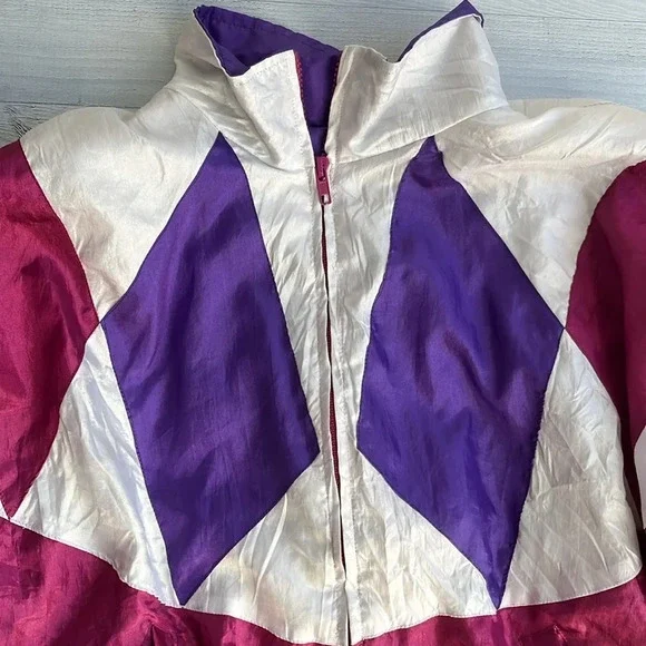 Vintage 80s Rhoda Lynne Windbreaker Jacket L - Picture 7 of 10